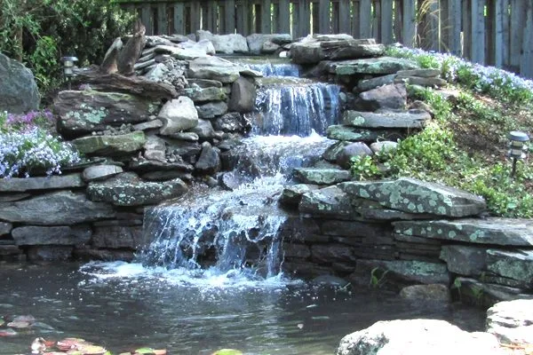 Pond waterfall